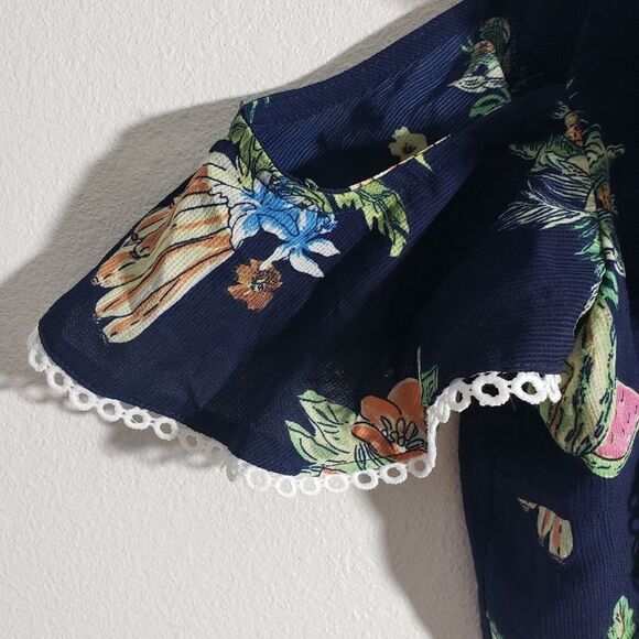 Tropical ruffle crop top - Picture 5 of 5